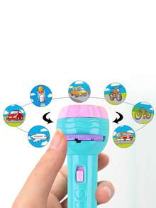 Children's Projection Flashlight, Educational Storybooks For Learning, LED Night Light Projector Suitable For Young Children, An Excellent Birthday Gift For Boys And Girls. [Flashlight, Random Slide Colors] - Multicolor - View 9