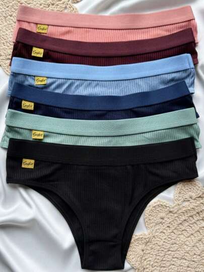 Kit 3 Calcinha Canelada De Microfibra Feminina Confortável Dia a Dia Barato