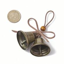 Vintage Bronze Retro Bell Decoration, Witch Bell Protector, Wind Chime For Bohemian Style Home Room Decor, Halloween, Christmas, New Year, Valentine's Day, Antique Brass Trumpet Shape Bell, Craft And Decorative Accessory, Metal Decorative Bell - Bronze - View 10