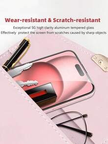 BOLLYMORE 5 Peças Protetor de Tela de Vidro Temperado Anti-Arranhões, Compatível com iPhone 17, 16, 15, 14, 13, 12, 11, XR, XS, X, 7, 8, Anti-Explosão, Anti-Estilhaço, Anti-Arranhões, À Prova d'Água, Película de Vidro Temperado para Smartphone, Essenciais de Proteção de Tela, Aplicável para Proteção Diária, Escritório, Casa, Acessórios de Telefone à Prova de Choques, Anti-Queda, Resistente a Arranhões - 5 peças de vidro - Visão 11