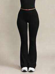 XLLAIS Sexy Tight Flared Pants 2026 High Waisted Elastic Sports Casual Solid Pants Halloween