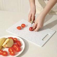 Juego de tablas de cortar de mármol, tabla de cortar gruesa, tabla para carne, tabla de preparación de cocina, tabla de separación de alimentos crudos y cocidos, tabla de cortar frutas para el hogar, tabla de preparación, tabla de cortar de plástico, utensilios de cocina - Negro - Ver 9