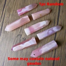 1pc Pink/Blue Agate Pillar With Unique Irregular Cracks And Small Holes; A Interior Decorations , The Perfect Gift For Family And Friends, Or A Valentine's Day Or Easter Present. - Multicolor - View 15