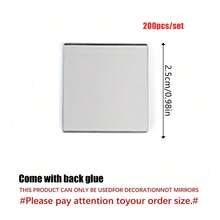 OUTANA 200 Miếng dán tường gương acrylic tự dính trang trí nhà cửa, nhiều hình dạng khác nhau: tròn, vuông, hình thoi, tam giác, trái tim, hình giọt nước. Gạch kính dùng để trang trí phòng ngủ, phòng khách, văn phòng, trường học, lớp học, nhà bếp và phòng tắm. Kích thước khoảng 2,5 cm (1 inch). Đồ dùng thủ công hình quả cầu disco. - Nhiều màu - Xem 18