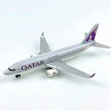 Mô hình máy bay Qatar Airways, mô hình máy bay bằng kim loại đúc, thích hợp để sưu tầm và làm quà tặng ngày lễ. - Xám - Xem 3
