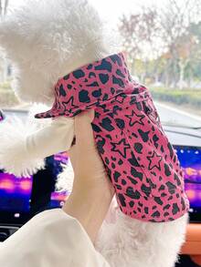 1pc Pet Clothes, Leopard Print Outfit For Small Dogs & Puppies, Comfortable & Cute Apparel For Pets - Multicolor - View 4