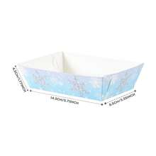 10/24pcs Snowflake Disposable Party Food Boxes, Fries Boxes, Popcorn Boxes, Suitable For Lunch Box, Bakery Bread, Burger Restaurant - Multicolor - View 2