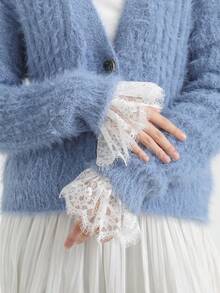 1 Pair Lace Versatile Faux Sleeve Fabric Flared Cuff