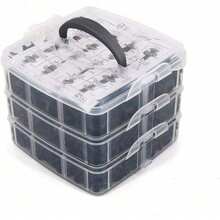 723Pcs Car Body Door Trim Clips Retainer Bumper Plastic Panel Push Fastener Kit - Black - View 7