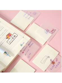 Bloc de notas transparente, notas adhesivas de alta calidad para estudiantes, pegatinas de memorándum extraíbles con estilo Ins, reutilizables N veces, notas adhesivas transparentes de PET, resistentes al agua, transparentes, con estilo Ins