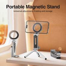Adjustable Foldable Magnetic Tripod Phone Holder 360° Rotatable Portable Stand Suitable For Smartphones Can Be Used On Desk Travel Airplane Train And Other Scenarios Valentine's Day Gift - Desktop Tripod - View 4
