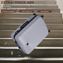 YSTYLE 3/5 Piece Hardside Luggage Set (12, 18, 20, 24, 28 Inch), With Scratch-Resistant And Impact-Resistant ABS Shells, Spacious Design And Four 360-Degree Spinner Wheels