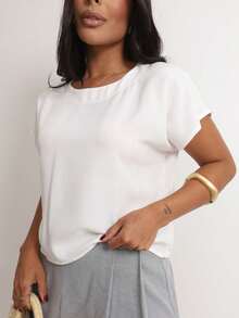 Basic Cropped Top With Perfect Fit, Factory Price - Get Yours Now! - Blanco - Ver 2