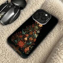 Funda de Teléfono Negra con Patrón de Pájaros y Flores para  14 Pro Max  13 Pro  Galaxy S23 Ultra S22 Plus, Regalo Ideal para Todas las Estaciones - Negro - Ver 5