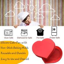 Heart Silicone Cake Pans - Non-Stick, Reusable Molds For Cheesecake, Brownies & More - Perfect For Valentine's Day (1 Pack),34697001 - 灰色 - 查看 5