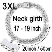1 pièce Collier à chaîne pour chien, 1,3 cm de large, style hip-hop avec étiquette, accessoire de collier pour animaux de compagnie, cadeau pour chiens petits/moyens/grands, cadeau d'anniversaire pour animaux de compagnie - Multicolore - Voir 11