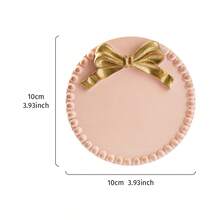 1 قطعة طبق زخرفي وردي بنقاط مبسطة، مصنوع من مادة الراتنج بطلاء ذهبي قديم، إكسسوار تصوير، حرفة راتنجية، مناسب لديكور المنزل، ديكور طاولة العطلات، منظم الزينة، لجميع المواسم - نقاط البولكا - وردي - مشاهدة 11