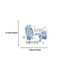 50pcs Funny 6/7 Sticker Set, Scrapbooking Aesthetic Stickers, Expression Sticker Gift, Cartoon Doodle Stickers, 6/7 Interesting Stickers, Waterproof Vinyl Stickers For Water Bottles, Computers, Laptops, Phones, Luggage, Notebooks, Fridges, Etc. - B - View 8