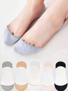 Ultra Low-Cut Boat Leg Warmers, Women's Seamless Design, High Heel Invisible Leg Warmers, Summer Silicone Non-Slip Short Sock Liners - Multicolor - View 2