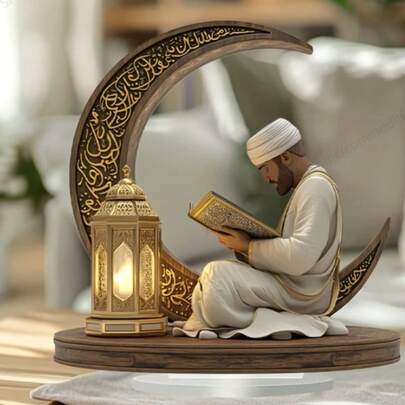 2D Flat Eid Al-Fitr Decorative Acrylic Desktop Ornament, Eid Al-Fitr Holiday Decor, Eid Al-Fitr Gift, Home & Kitchen > Holiday Decor > Decorative Plaques & Accents