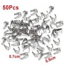 50Pcs Stainless Steel Lobster Clasp Necklace Pendant Connector Jewelry Findings For Jewelry Making DIY Accessories - Melon Seed Buckle - View 15