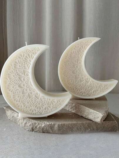 1pc Star Moon Shaped Aromatherapy Candle - Smoke Free And Long-Lasting Fragrance, Suitable For Home Decoration, Perfect For Bedroom Environments And DIY Gifts. Suitable For Home Decoration, Fireplace, Living Room, Center Decoration, Office, Valentine's Day Gifts, Candle Sets, Aromatherapy Candles, Friend Gifts, Women's Gifts