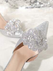 2 st. avtagbara skodekorationer, flerfärgad strassblommig design, moderiktiga och eleganta skotillbehör för höga klackar, sandaler, brudskor, damskor