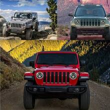 Faro 7in H4 Led Bi-color Ojo Ángel Para W rangler J eep Vocho - Negro - Ver 6