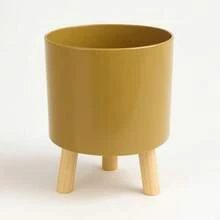 Modern Minimalist Tripod Decorative Plant Pot - Gold - View 1