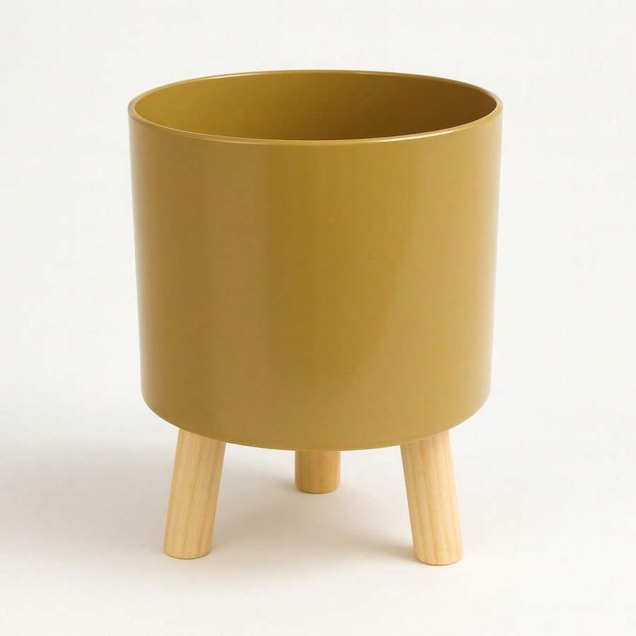 Modern Minimalist Tripod Decorative Plant Pot - Gold - View 1