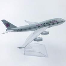 Mô hình máy bay Qatar Airways, mô hình máy bay bằng kim loại đúc, thích hợp để sưu tầm và làm quà tặng ngày lễ. - Xám - Xem 8