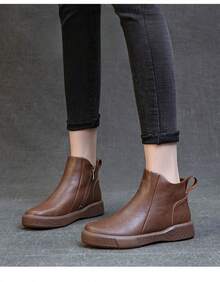Women Ankle Boots & Booties - 深棕色 - 查看 3