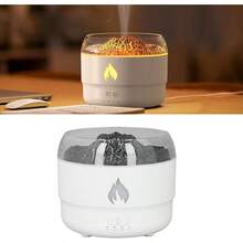 Flame Essential Oil Diffuser 280ml Humidifier Color Quiet Aromatherapy Diffuser Home Bedroom Office Waterless Auto - Blanco - Ver 2