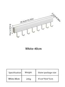 1 قطعة رف، خطاف مطبخ بدون ثقب، رف سهل التركيب، حامل كشط وملعقة، خطاف معطف، للحمام وباب المرحاض، حل تخزين أدوات المطبخ الصغيرة، رف تخزين وتنظيم المطبخ. - متعدد الألوان - مشاهدة 15