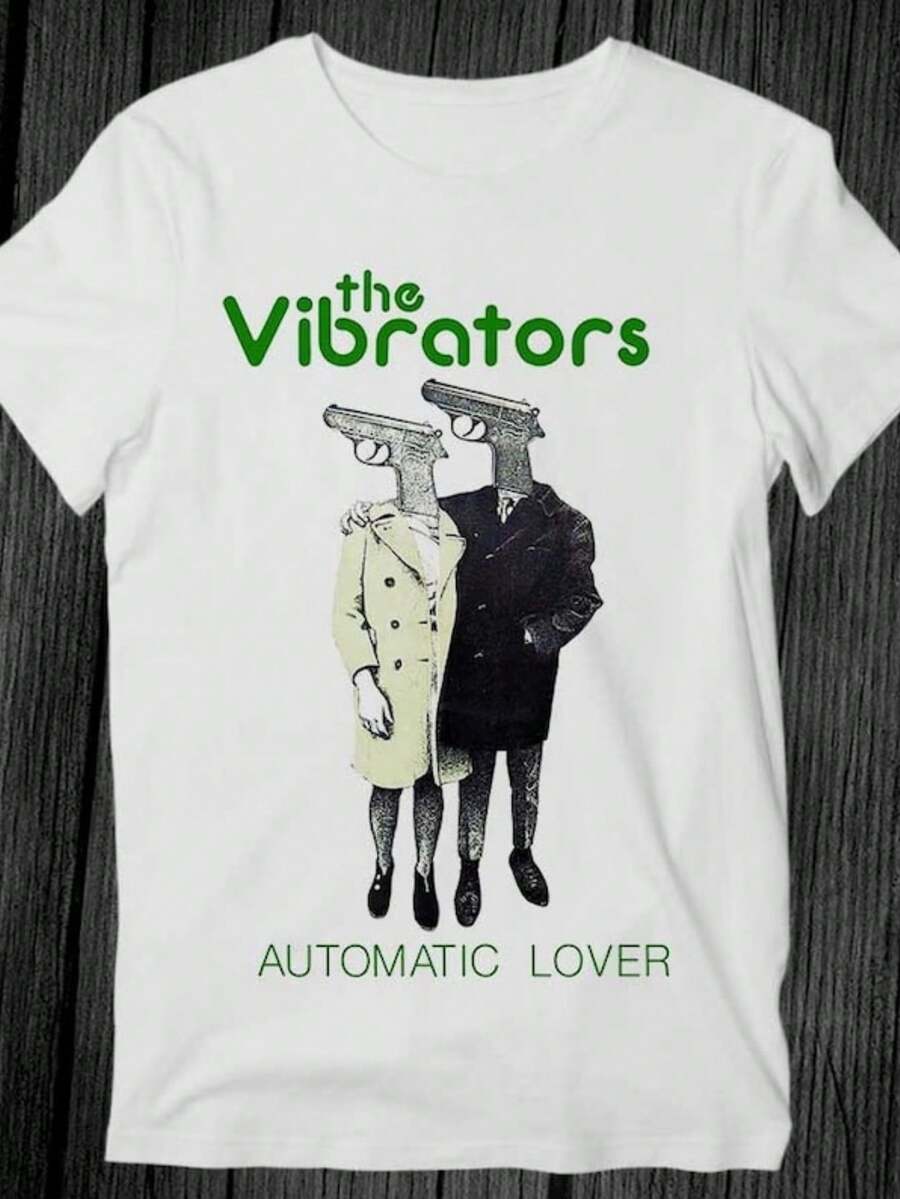Automatic Lovers The Vibrators T Shirt Unisex Adult Mens Womens Gift Cool Music Fashion Top Vintage Retro Tee - 白色 - 查看 1