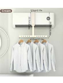 1 pieza Percha plegable portátil, Tendedero multifuncional con pinzas de ropa creativas para viajes, se puede colgar en el aire acondicionado - Multicolor - Ver 10