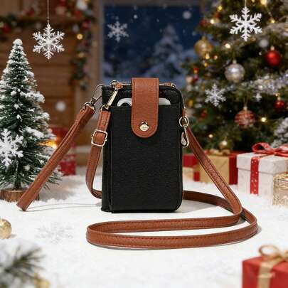 Ladies' Fashion Phone Wallet - Bifold Design, Multi-Card Slots, Multi-Compartment Organizer With Adjustable Crossbody Strap, Shoulder Bag For Phone, Coins, Cards - Perfect For Shopping, Travel, Commuting, And Gifting