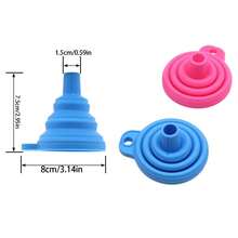 3 Stücke multifunktionale Silikon-Trichter - flexibles und faltbares Design, einfach zum Ausgießen von Flüssigkeiten, Marmeladen, Bohnen - sehr geeignet für Camping, Grillen, Outdoor-Veranstaltungen - Lebensmittelsicherheit, tragbare Küchenhelfer, Outdoor-Kochutensilien, faltbares Design, strapazierfähiges Silikon, Camping-Zubehör