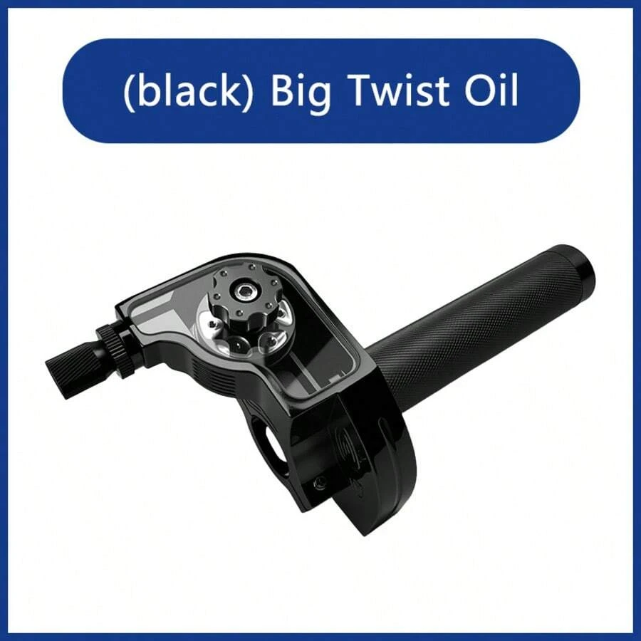 1pc CNC Aluminum Alloy Motorcycle Throttle Grip Sleeve, See-Through Fuel Tank Cover Accessory - one-size - View 1