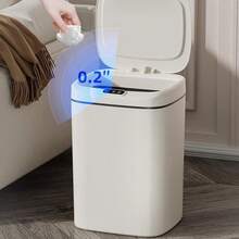 11L/15L Automatic Sensor Trash Can – Battery Operated (2 Batteries), Touchless Waterproof Bin With Lid,11L/15L Smart Sensor Trash Can – 2-Battery Powered, Touchless Waterproof Kitchen Bathroom Bin,11L/15L Battery Operated Sensor Trash Can, 2-Battery Sensor Bin, Touchless Battery Powered Trash Can, Waterproof Automatic Trash Can, Cordless Sensor Trash Can, Home Battery Operated Bin, Kitchen Bathroom Sensor Trash Can, Dual Capacity Battery Bin, 2pcs Battery Trash Can, Touchless Waterproof Bin, Odor-Sealing Battery Trash Can, Compact Sensor Bin, Family Size Automatic Trash Can, Cordless Home Wastebasket, Battery Powered Hygiene Bin, Replaceable Battery Trash Can, Multi-Room Sensor Trash Can, Easy-Install Battery Bin, No-Charge Sensor Trash Can, Durable Battery Operated Wastebasket - 白色15L - 查看 9