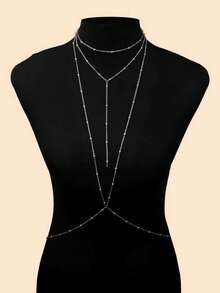 1pc Fashionable Sexy Versatile Alloy Bikini Body Chain Jewelry - Body Chain - View 8