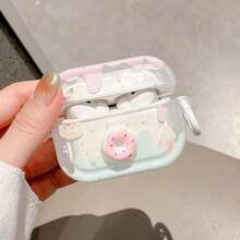 1 件粉色 TPU 可爱 3D 甜甜圈透明外壳带环钩适用于 Apple 耳机 - 彩色 - 查看 11