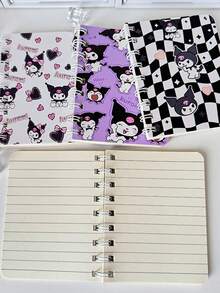 Sanrio 1/4 Kuromi A5 Spiral Notebook - Cute Cartoon Design, Matte Surface, Minimalist Office Diary, Suitable For Daily Use And Back To School Supplies (Partial Quantity Random) - Multicolor - View 8