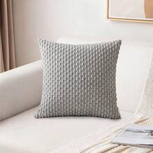 1 件/2 件波西米亚条纹抱枕套（不含枕芯），柔软毛绒灯芯绒纯色装饰方形枕套，适合节日、沙发、卧室、床，四季皆宜 - 淺灰色 - 查看 13