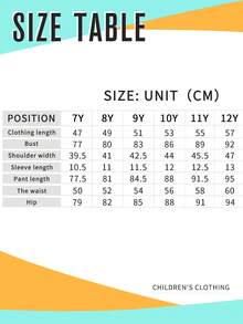 Conjunto de top de manga corta y pantalones con estampado de letras para niña preadolescente - Gris Oscuro - Ver 6