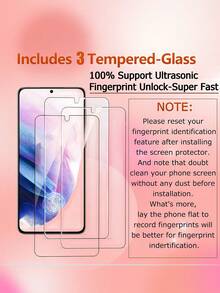 3pcs High Definition Screen Protector, High Clarity, Waterproof, Anti-Scratch, Anti-Fingerprint, Easy Installation, Glossy Surface, Compatible With Samsung Galaxy Screen Protection Essentials, Applicable To Daily Shield, Office, Home Daily Shield Office Home Phone Screen Protector Phone Accessories Shockproof Anti-Fall Scratch Resistant - Clear - View 7