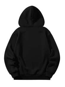 MenS Fashion  Hooded Sweatshirt  Christmas Edition,Casual Style,Regular Fit,Print Pattern,Slight Stretch Fabric - Default - View 4