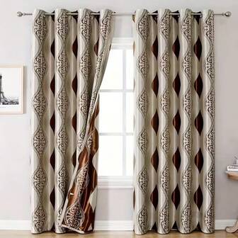 1 st klassisk jacquard blommig mörkläggningsgardin för vardagsrum, sovrum, arbetsrum, balkonginredning, vardagsrumsgardin, köksgardin, mörkläggningsgardin för sovrum, julgardin för vardagsrum, sovrumsgardin