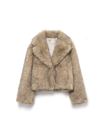 DEEKA Autumn/Winter New Women's Fashion European & American Style Faux Fur Effect Short Coat Jacket