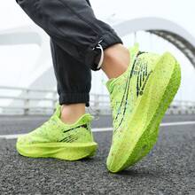 2026 New Men's Versatile Lightweight Comfortable Sports Casual Shoes, Tech Lightweight Cushioning Marathon Competition Training Running Shoes, Unisex Sports Shoes - Green - View 3